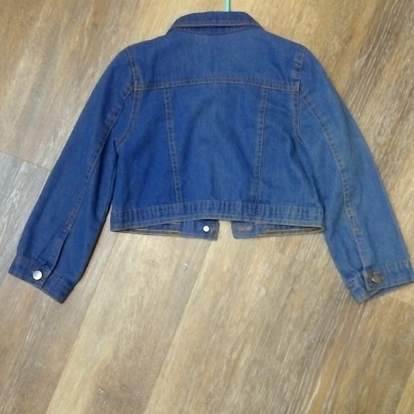Kids - Denim Jacket with Floral Embroidery Size 4 - Picture 3 of 3